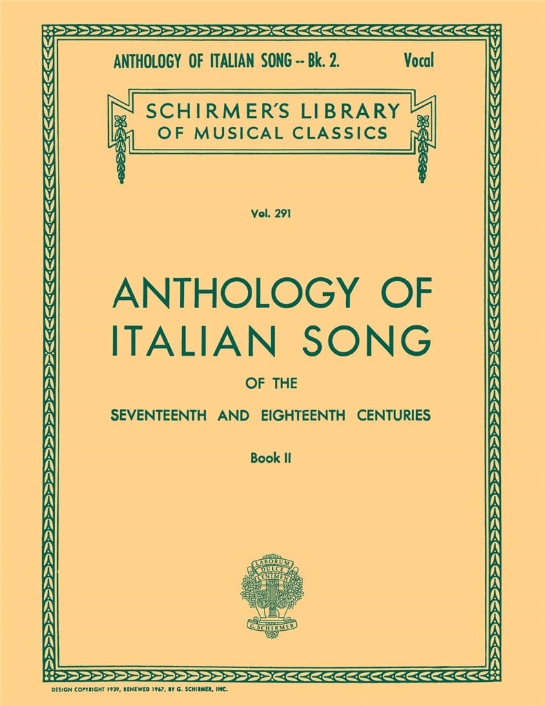 Anthology of Italian Song of the 17th-18th Cent.